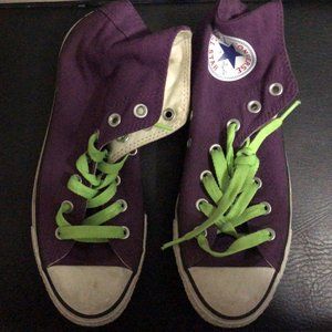 Purple High Top Converse - Size W8
